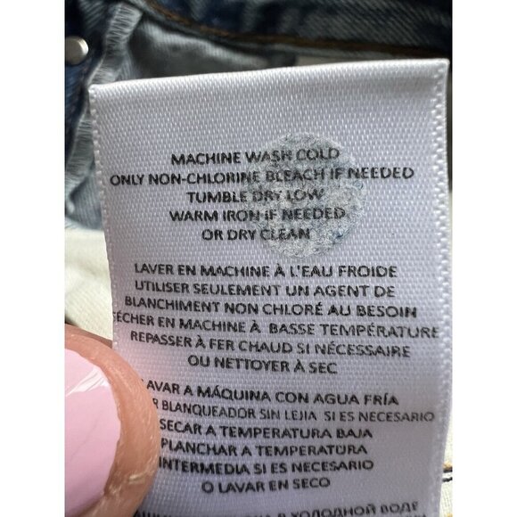 RE/DONE blue denim mini frayed edge cut-off skirt 28 festival western retro - Picture 12 of 12